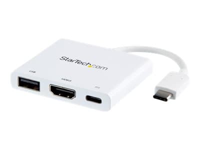 StarTech.com USB-C HDMI-sovitin - Valkoinen - 4K 30Hz - Thunderbolt 3 -yhteensopiva - Power Delivery (USB PD) - USB C Dongle (CDP2HDUACPW) - Videoada