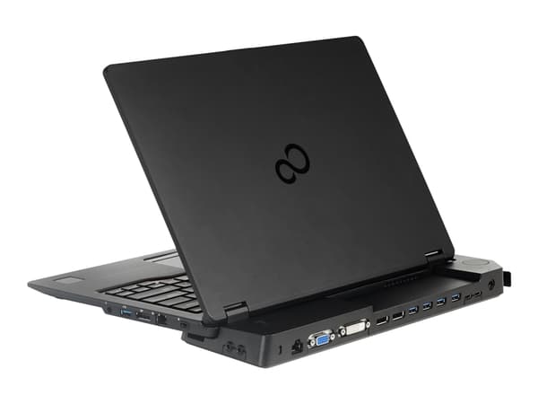 Fujitsu S26391-F1607-L109 kannettavien tietokoneiden telakka ja porttitoistin Telakointi Musta