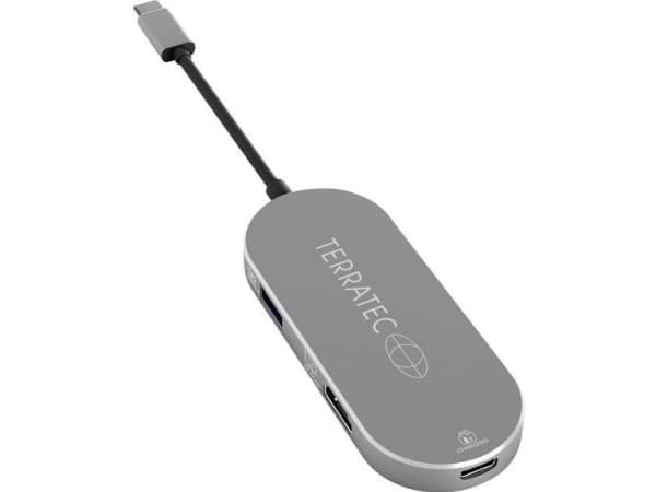 Terratec Connect c5, USB 3.2 Gen 1 (3.1 Gen 1) Type-C, Silver, HDMI, USB 3.2 Gen 1 (3.1 Gen 1) Type-A, Gjuten aluminium, Kina, USB