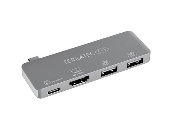 Terratec Connect c4, USB 3.2 Gen 1 (3.1 Gen 1) Type-C, Sølv, HDMI, USB 3.2 Gen 1 (3.1 Gen 1) Type-A, Aluminium, China, USB