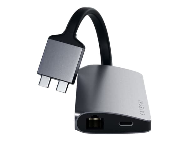 Satechi Dual Multimedia Adapter - Telakointiasema - USB-C - GigE