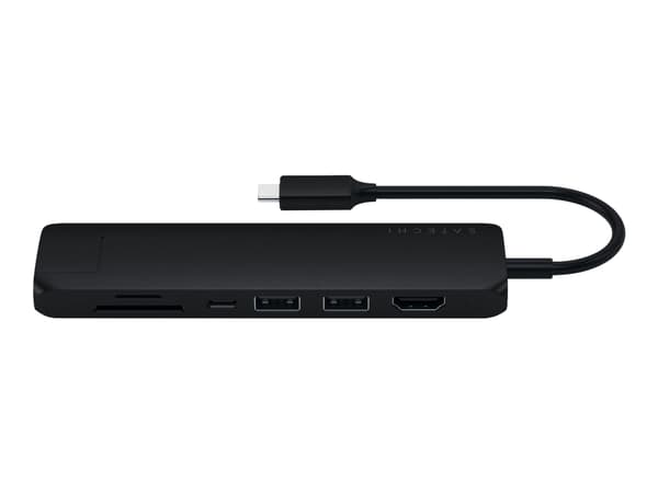Satechi USB-C Slim Multi-Port with Ethernet Adapter - Telakointiasema - USB-C - HDMI - GigE