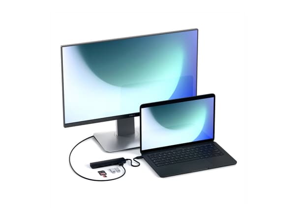 Satechi USB-C Slim Multi-Port with Ethernet Adapter - Telakointiasema - USB-C - HDMI - GigE