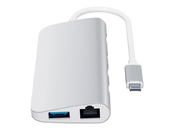 Satechi Alumiininen Type-C multimediasovitin - telakointiasema - USB-C - Mini DP - GigE