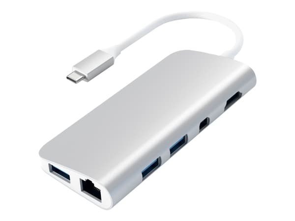 Satechi Alumiininen Type-C multimediasovitin - telakointiasema - USB-C - Mini DP - GigE