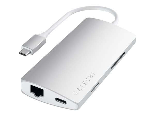 Satechi ST-TCMA2S, USB 3.2 Gen 1 (3.1 Gen 1) Type-C, HDMI, RJ-45, USB 3.2 Gen 1 (3.1 Gen 1) Type-C, MicroSD (TransFlash), SD, 5000 Mbit/s, 3840 x 216