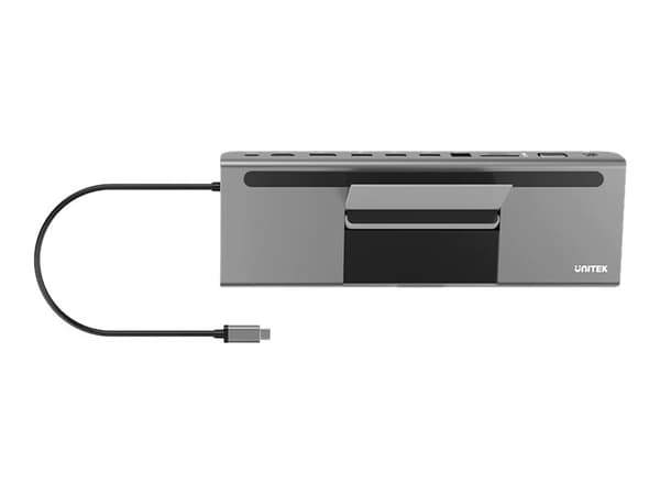 Unitek uHUB 11+ - Telakointiasema - USB-C - VGA, HDMI, DP - GigE