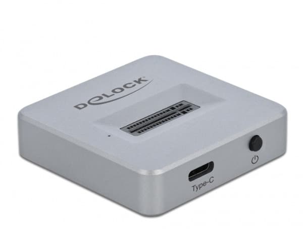 Delock M.2 Docking Station - Grensesnittsadapter - M.2 NVMe Card - USB 3.2 (Gen 2) - sølv