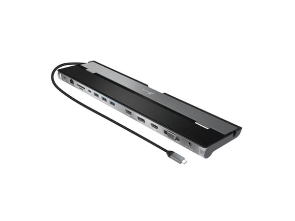 j5create USB-C™ telakointiasema kolmella näytöllä, USB 3.2 Gen 1 (3.1 Gen 1) Type-C, DisplayPort, HDMI, RJ-45, USB 3.2 Gen 1 (3.1 Gen 1) Type-A, USB