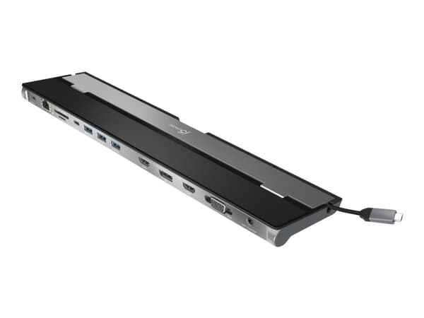 j5create USB-C™ telakointiasema kolmella näytöllä, USB 3.2 Gen 1 (3.1 Gen 1) Type-C, DisplayPort, HDMI, RJ-45, USB 3.2 Gen 1 (3.1 Gen 1) Type-A, USB