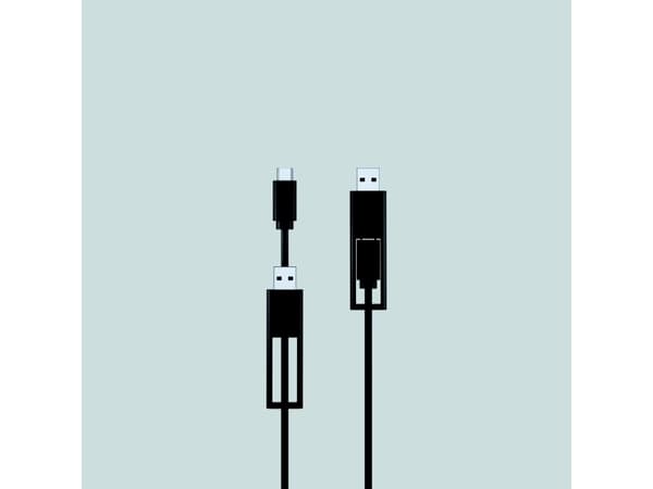 DELL D6000 Kabel USB 3.2 Gen 1 (3.1 Gen 1) Type-C Svart