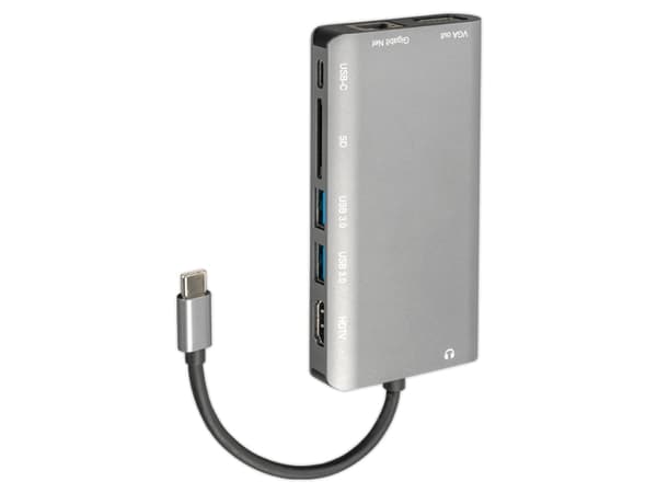 4smarts 468678, USB 3.2 Gen 1 (3.1 Gen 1) Type-C, 3.5mm,HDMI,RJ-45,USB 3.2 Gen 1 (3.1 Gen 1) Type-A,USB 3.2 Gen 1 (3.1 Gen 1) Type-C,VGA, SD, 5000 Mb