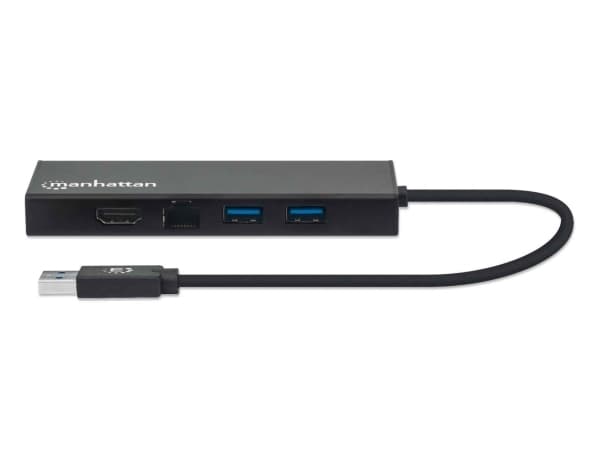 Manhattan 152846, USB A-tyyppi, Musta, Alumiini, CE FCC RoHS2 WEEE, Windows 10, Windows 7, Windows 8.1, 0 - 45 °C