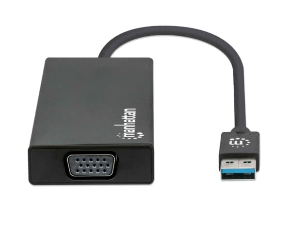 Manhattan 152846, USB A-tyyppi, Musta, Alumiini, CE FCC RoHS2 WEEE, Windows 10, Windows 7, Windows 8.1, 0 - 45 °C