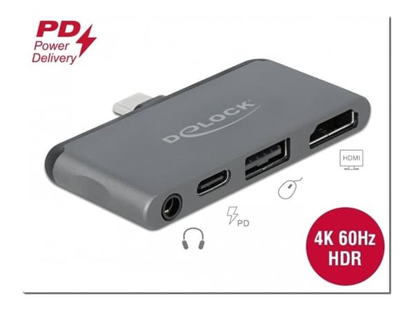 Delock Mini - Dokkingstasjon - USB-C - HDMI