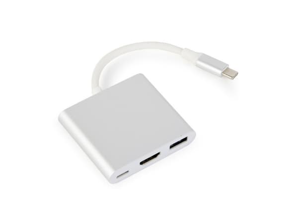 Gembird A-CM-HDMIF-02-SV - Dockningsstation - USB-C 3.1 / Thunderbolt 3 - HDMI