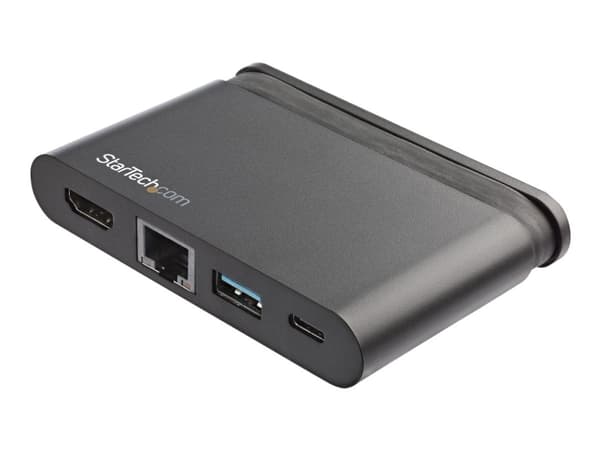 StarTech.com USB C Multiport Adapter, USB-C Travel Mini Dock to 4K HDMI with 100W PD 3.0 Pass-Through, USB-A USB-C, Gigabit Ethernet, Portable USB 3.