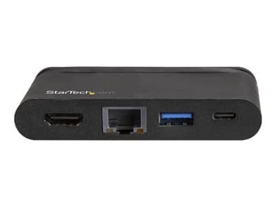 StarTech.com USB C Multiport Adapter, USB-C Travel Mini Dock to 4K HDMI with 100W PD 3.0 Pass-Through, USB-A USB-C, Gigabit Ethernet, Portable USB 3.