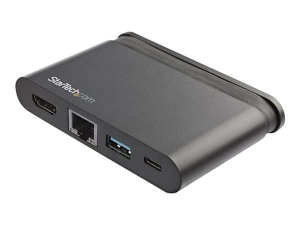 StarTech.com USB C Multiport Adapter, USB-C Travel Mini Dock to 4K HDMI with 100W PD 3.0 Pass-Through, USB-A USB-C, Gigabit Ethernet, Portable USB 3.