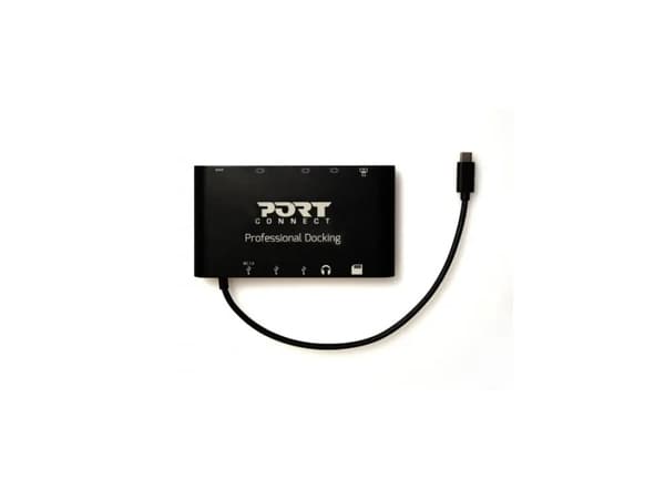 Port Designs 901906, USB 3.2 Gen 1 (3.1 Gen 1) Type-C, Musta, MMC, MicroSD (TransFlash), SD, HDMI, RJ-45, USB 3.2 Gen 1 (3.1 Gen 1) Type-A, USB 3.2 G