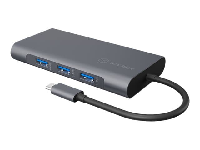 RaidSonic ICY BOX IB-DK4040-CPD - Dokkingstasjon - USB-C - VGA, HDMI