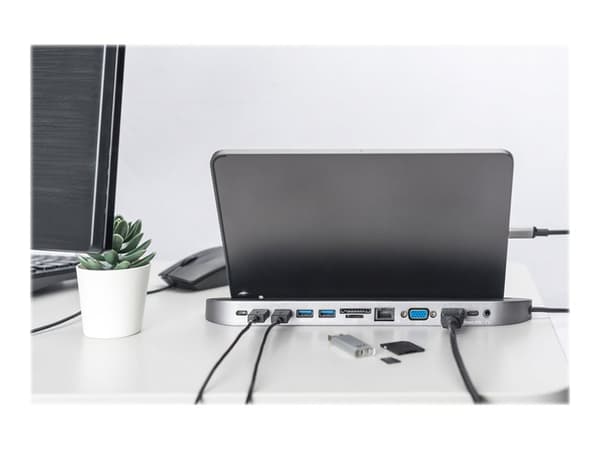 DIGITUS DA-70887 - Dockningsstation - USB-C - VGA, HDMI - 1GbE