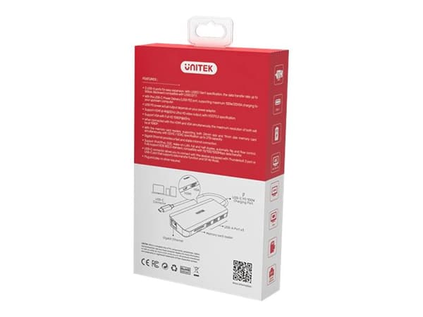 Unitek uHUB N9+ - Telakointiasema - USB-C - VGA, HDMI - GigE
