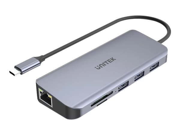 Unitek uHUB N9+ - Telakointiasema - USB-C - VGA, HDMI - GigE