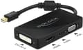 Miniatyrbild 5 av 5: Delock - Videokort - Mini DisplayPort hane till HD-15 (VGA), mini-phone stereo 3.5 mm, DVI-I, HDMI, mikro-USB typ B hona - 15 cm - svart - passiv omv