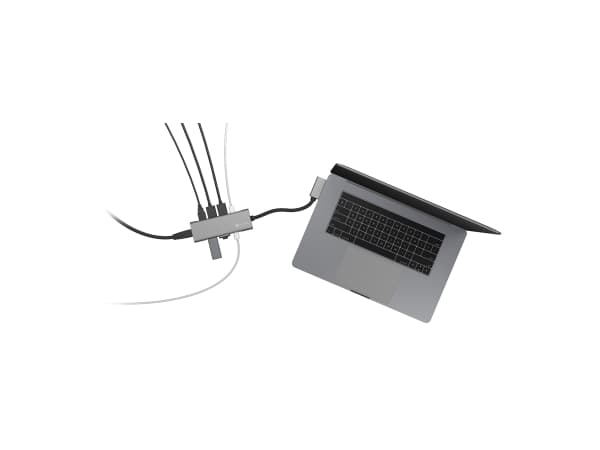 RaidSonic ICY BOX IB-DK4043-2C - Dokkingstasjon - USB-C / Thunderbolt 3 - 2 x HDMI - for Apple MacBook Air (Early 2020, Late 2018, Mid 2019); MacBook