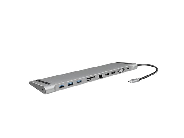 LogiLink UA0373, Kabel, USB 3.2 Gen 1 (3.1 Gen 1) Type-C, 100 W, 3,5 mm, 10,100,1000 Mbit/s, Gjuten aluminium