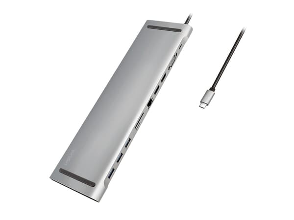 LogiLink UA0373, Kabel, USB 3.2 Gen 1 (3.1 Gen 1) Type-C, 100 W, 3,5 mm, 10,100,1000 Mbit/s, Gjuten aluminium