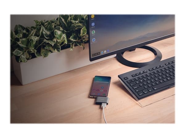 Moshi - Videokort - 24 pin USB-C hane till HDMI, 24 pin USB-C hona - Stöd för Power Delivery 3.0, 4K60Hz stöd