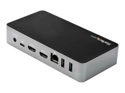 StarTech.com USB-C Dock, Dual Monitor 1080p HDMI Laptop Docking Station, 60W Power Delivery, 1x USB-C, 3x USB-A, Ethernet, Dual HDMI Video Display US