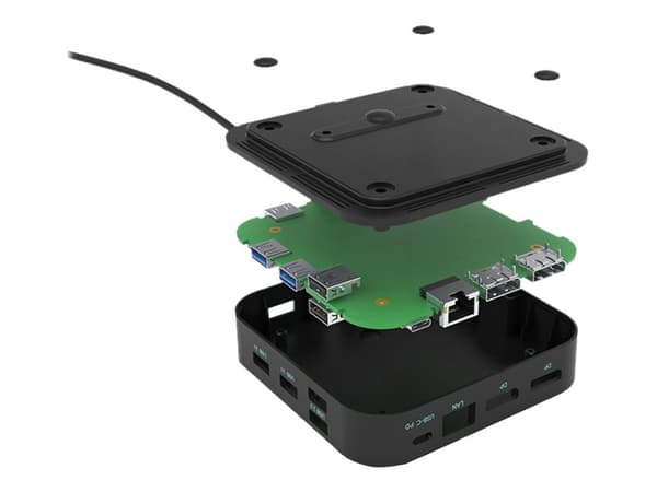 i-Tec USB-C Dual Display Docking Station with Power Delivery - Dockningsstation - USB-C / Thunderbolt 3 - DP - 1GbE