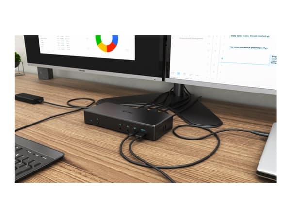 i-Tec USB-C Quattro Display Docking Station with Power Delivery - Telakointiasema - USB-C / Thunderbolt 3 - 2 x HDMI, 2 x DP - GigE - med i-Tec Unive