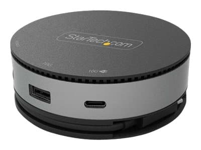 StarTech.com USB C Multiport Adapter - USB Type-C 10Gbps Mini Dock 4K 60Hz HDMI/DisplayPort/1080p VGA - 75W PD Passthrough, USB Hub & GbE (DKT31CHDVC