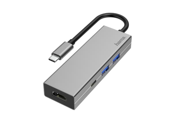 Hama 00200107, USB 3.2 Gen 1 (3.1 Gen 1) Type-C, 100 W, Antrasiitti, Harmaa, HDMI, USB 3.2 Gen 1 (3.1 Gen 1) Type-A, USB 3.2 Gen 1 (3.1 Gen 1) Type-C