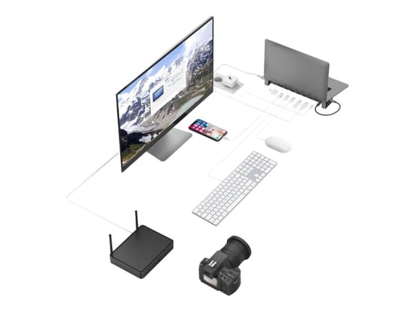 Hama 9-in-1 - Dockningsstation - USB-C - HDMI - 1GbE