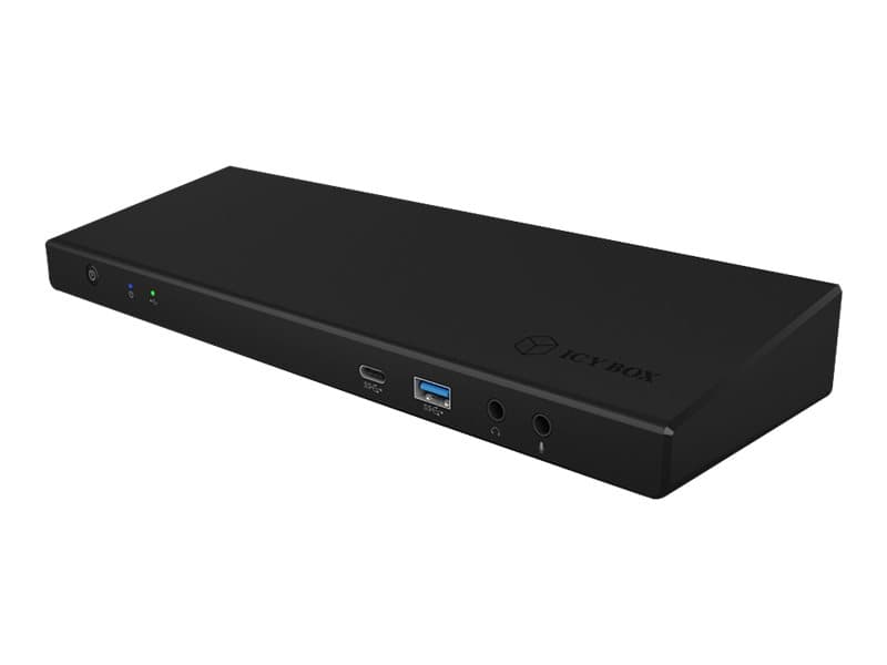 RaidSonic ICY BOX IB-DK2244AC - Dokkingstasjon - USB-C - 3 x HDMI, 2 x DP - GigE - 135 watt