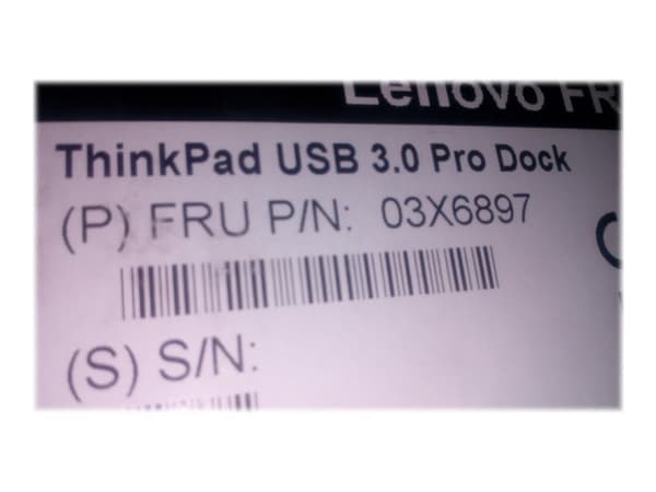 Lenovo ThinkPad USB 3.0 Pro Dock - Dockningsstation - USB 3.0 - DP - 1GbE - 45 Watt - FRU