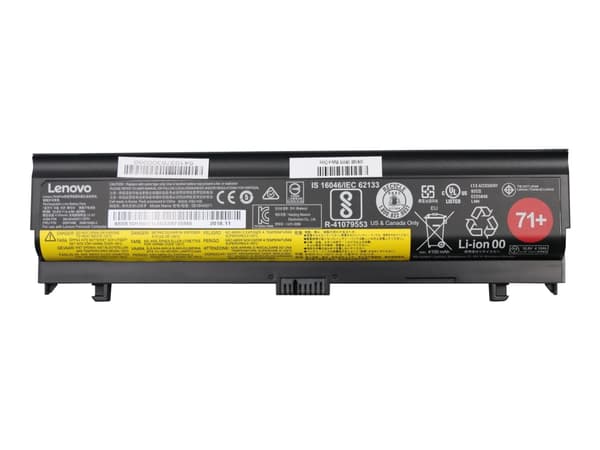 Lenovo ThinkPad Battery 71+ - Batteri til bærbar PC - litiumion - 6-cellers - 4.4 Ah - 48 Wh - FRU, (CRU) - Tier 1 - for ThinkPad L560 20F1, 20F2; L5