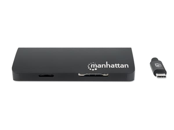 Manhattan 152372, USB 3.2 Gen 1 (3.1 Gen 1) Type-C, svart, MicroSD (TransFlash), SD, SDHC, SDXC, aluminium, CE, FCC, RoHS2, WEEE, USB