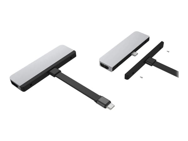 HYPER HD319B, USB 3.2 Gen 1 (3.1 Gen 1) Type-C, Silver, MicroSD (TransFlash), SD, 3,5mm, HDMI, USB 2.0, USB 3.2 Gen 1 (3.1 Gen 1) Type-A, USB 3.2 Gen