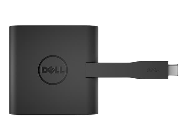 DELL DA200, Langallinen, USB 3.2 Gen 1 (3.1 Gen 1) Type-C, 10,100,1000 Mbit/s, Musta, 1920 x 1080 pikseliä, Dell