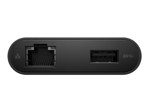 DELL DA200, Langallinen, USB 3.2 Gen 1 (3.1 Gen 1) Type-C, 10,100,1000 Mbit/s, Musta, 1920 x 1080 pikseliä, Dell