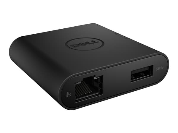 DELL DA200, Langallinen, USB 3.2 Gen 1 (3.1 Gen 1) Type-C, 10,100,1000 Mbit/s, Musta, 1920 x 1080 pikseliä, Dell