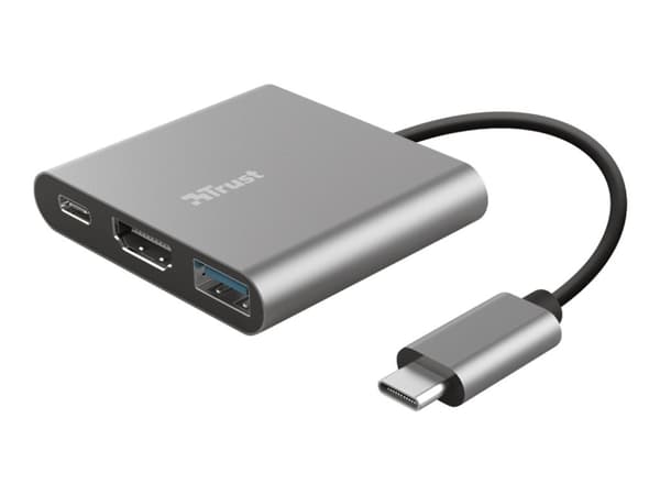 Trust Dalyx 3-in-1 Multiport USB-C adapteri - telakointiasema - USB-C 3.2 Gen 1 - HDMI