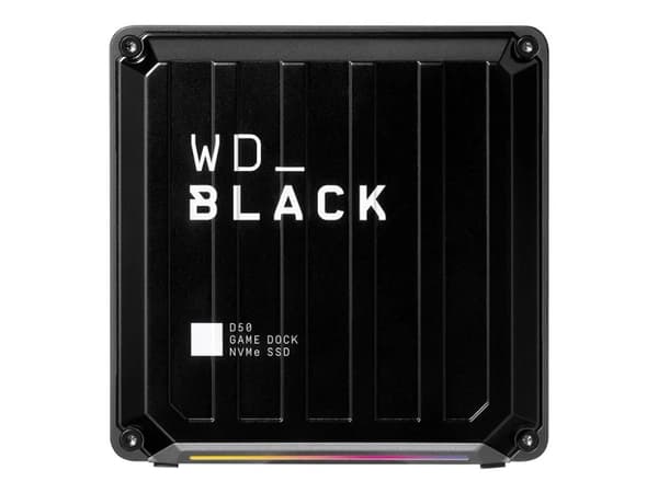 WD_BLACK D50 Game Dock WDBA3U0020BBK - Dokkingstasjon - Thunderbolt 3 - DP, Thunderbolt - HDD 2 TB - 1GbE - EMEA Sort
