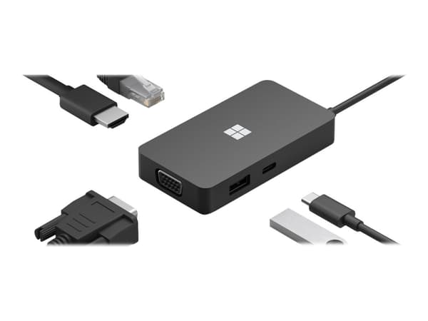 Microsoft USB-C Travel Hub - Dokkingstasjon - USB-C - VGA, HDMI - GigE